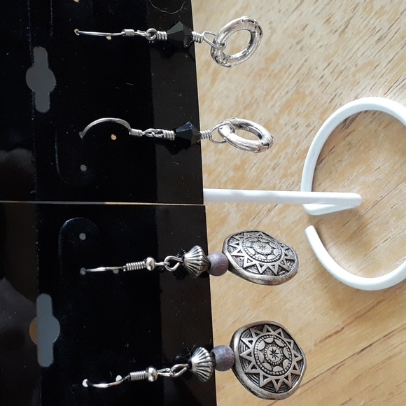 Silver French Hook Pierced Earrings Bundle H125 - Picture 9 of 9